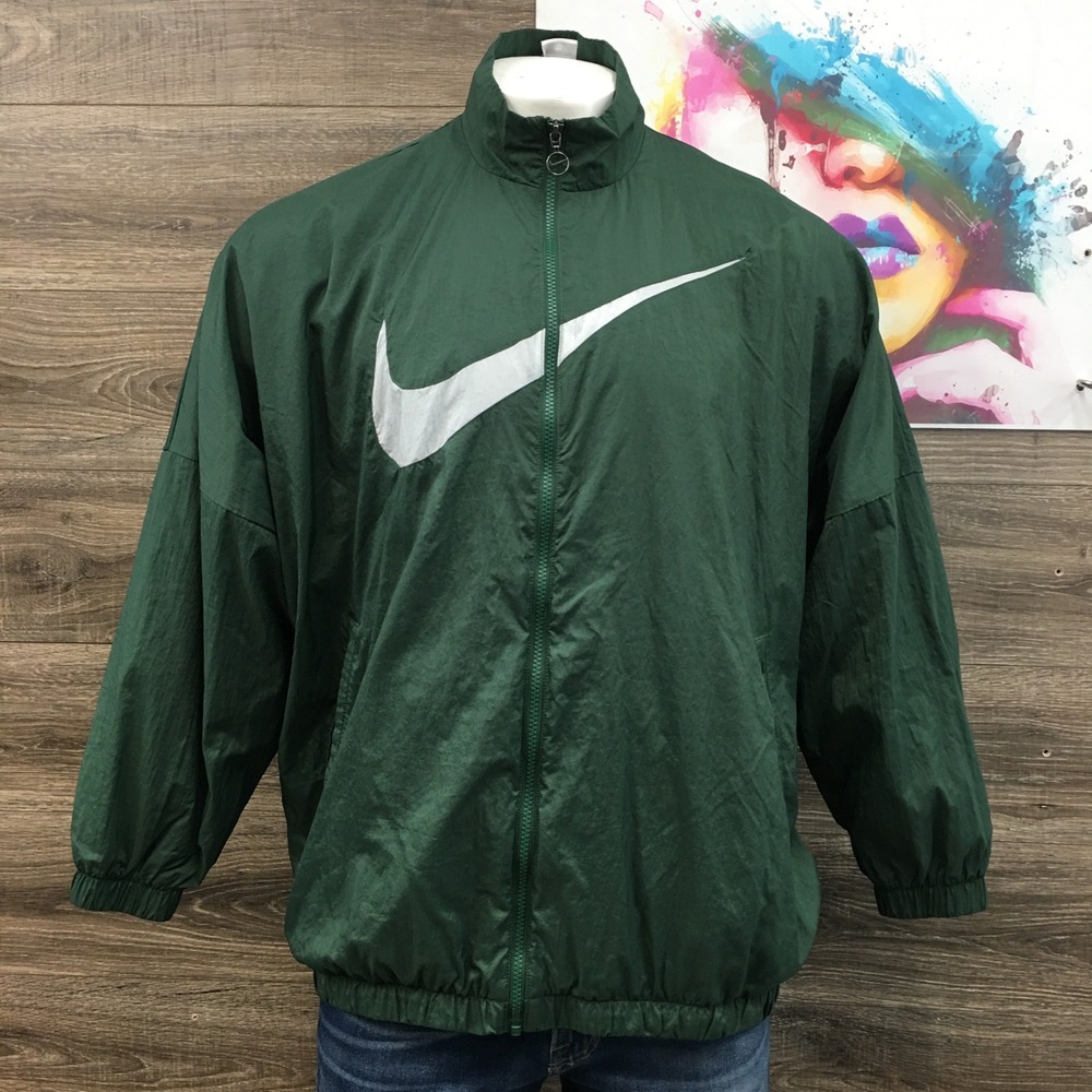 Nike Sportswear Windrunner Jacket Gorge Green Swoosh‎ DX5864-323 Womens XL